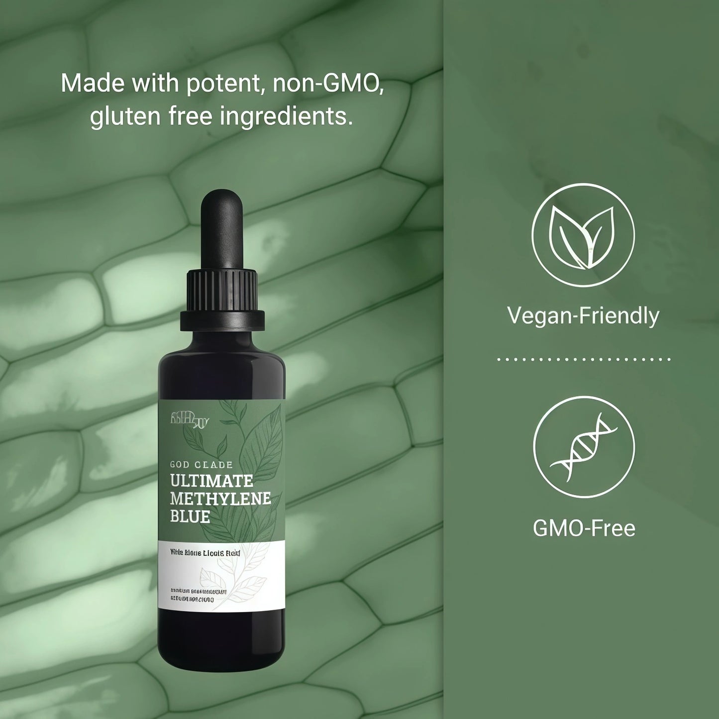 C, 1% USP (Pharmaceutical) Grade, with Nano Liquid Gold for Photodynamic Research, Miron Glass Bottle (2 Oz)